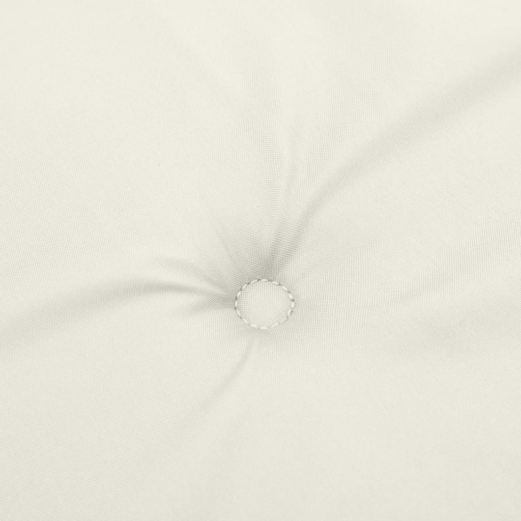 Μαξιλάρια Καρέκλας με Πλάτη 6 τεμ. Κρεμ 100x50x4 εκ. Ύφασμα