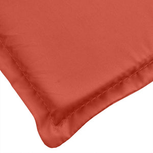 Μαξιλάρια Καρέκλας με Πλάτη 4 τεμ. Κόκκινη 100x50x4 εκ. Ύφασμα - Pakobazaar