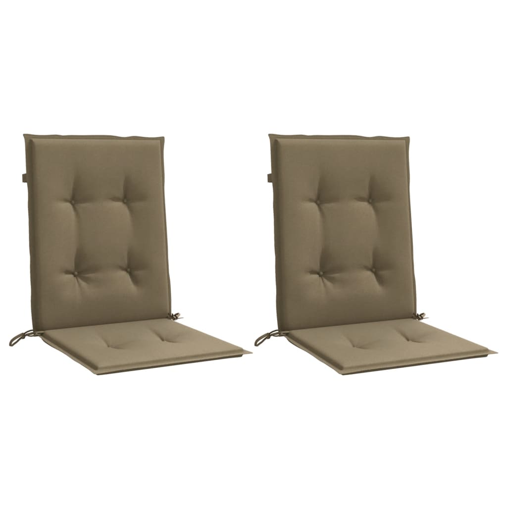 Μαξιλάρια Καρέκλας με Πλάτη 2 τεμ. Taupe 100x50x4 εκ. Ύφασμα