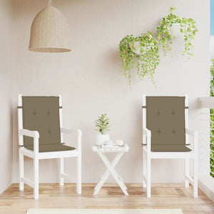 Μαξιλάρια Καρέκλας με Πλάτη 2 τεμ. Taupe 100x50x4 εκ. Ύφασμα