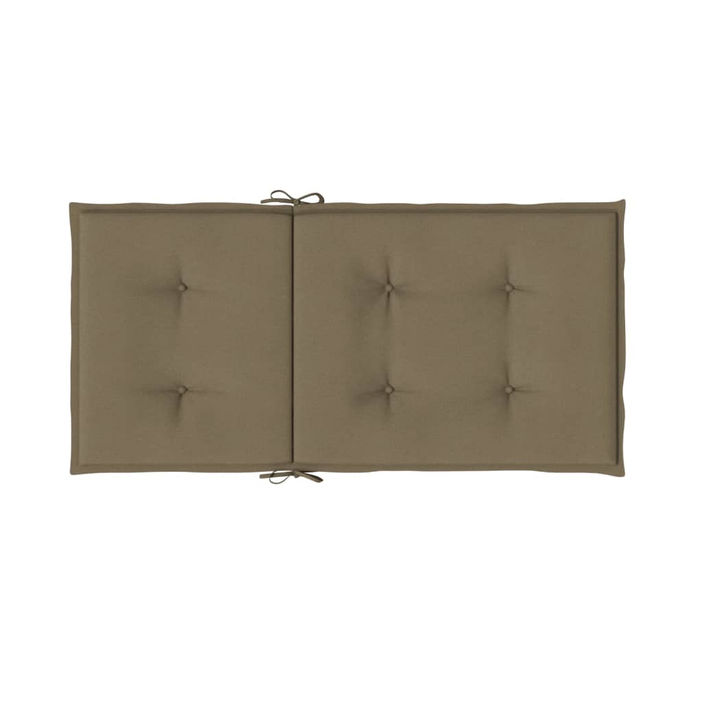 Μαξιλάρια Καρέκλας με Πλάτη 2 τεμ. Taupe 100x50x4 εκ. Ύφασμα