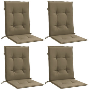 Μαξιλάρια Καρέκλας με Πλάτη 4 τεμ. Taupe 100x50x4 εκ. Ύφασμα - Pakobazaar