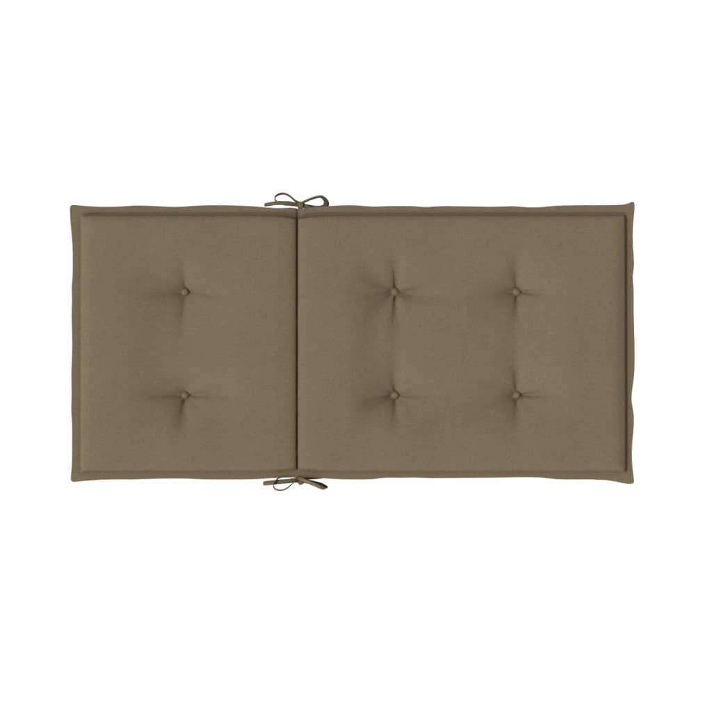 Μαξιλάρια Καρέκλας με Πλάτη 4 τεμ. Taupe 100x50x4 εκ. Ύφασμα