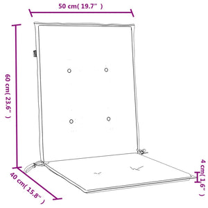 Μαξιλάρια Καρέκλας με Πλάτη 4 τεμ. Taupe 100x50x4 εκ. Ύφασμα - Pakobazaar
