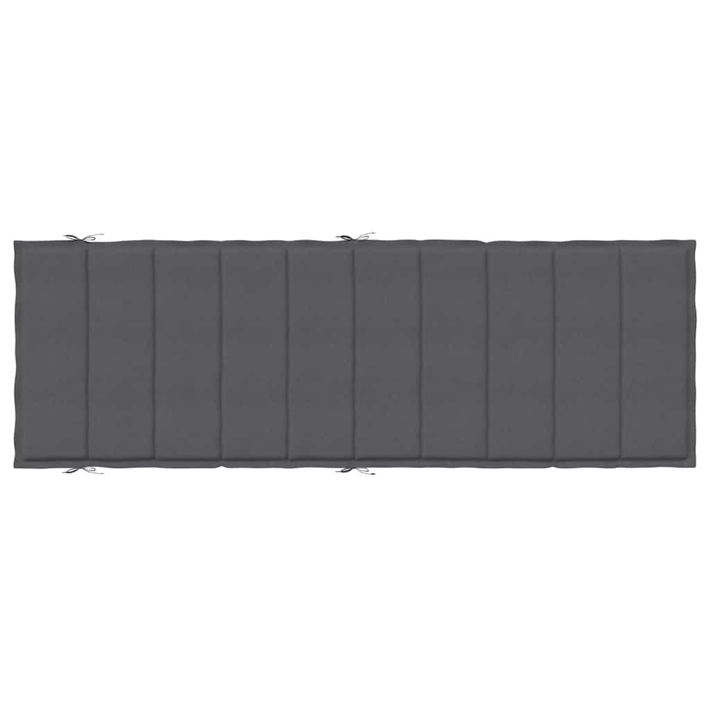 Μαξιλάρι Ξαπλώστρας Ανθρακί 186x58x4 εκ. Ύφασμα - Pakobazaar