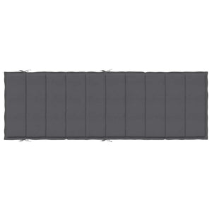 Μαξιλάρι Ξαπλώστρας Ανθρακί 186x58x4 εκ. Ύφασμα - Pakobazaar