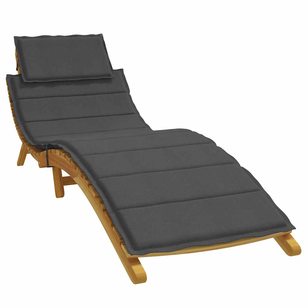 Μαξιλάρι Ξαπλώστρας Ανθρακί 186x58x4 εκ. Ύφασμα - Pakobazaar