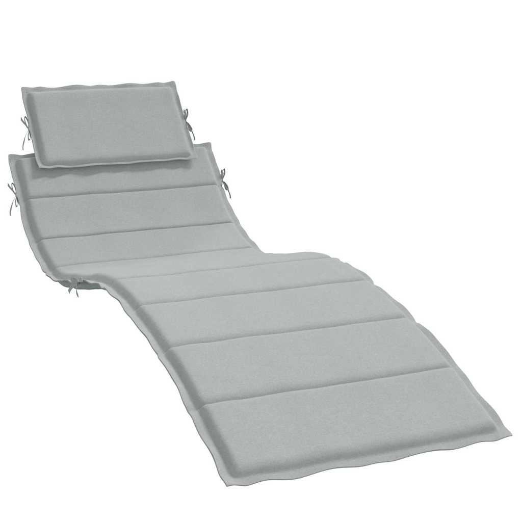 Μαξιλάρι Ξαπλώστρας Ανοιχτό Γκρι 186x58x4 εκ. Ύφασμα - Pakobazaar