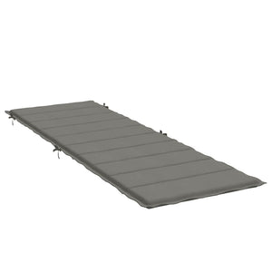Μαξιλάρι Ξαπλώστρας Σκούρο Γκρι 186x58x4 εκ. Ύφασμα - Pakobazaar