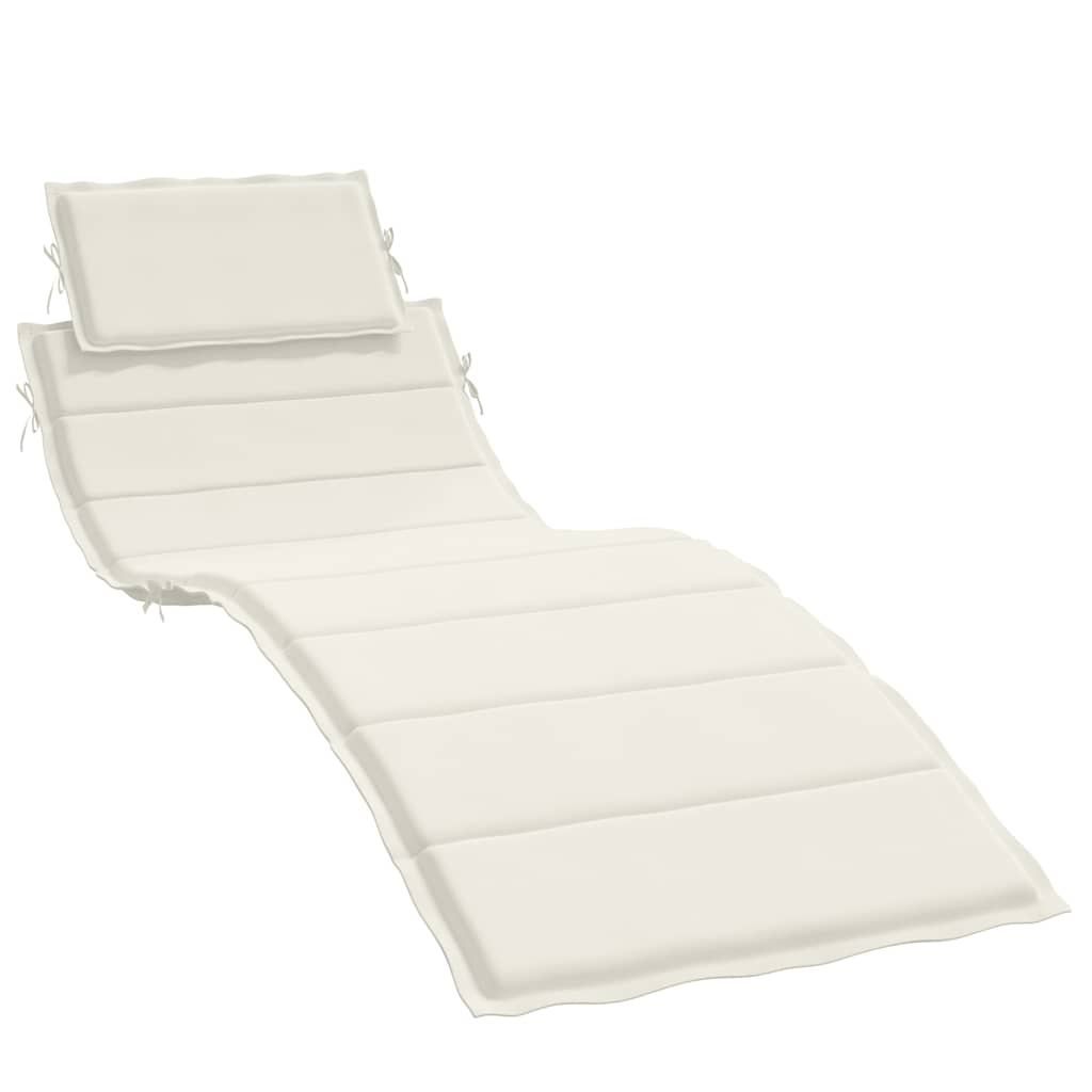 Μαξιλάρι Ξαπλώστρας Κρεμ 186x58x4 εκ. Ύφασμα - Pakobazaar