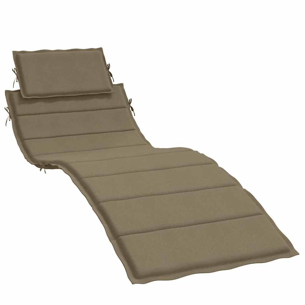 Μαξιλάρι Ξαπλώστρας Taupe 186x58x4 εκ. Ύφασμα - Pakobazaar