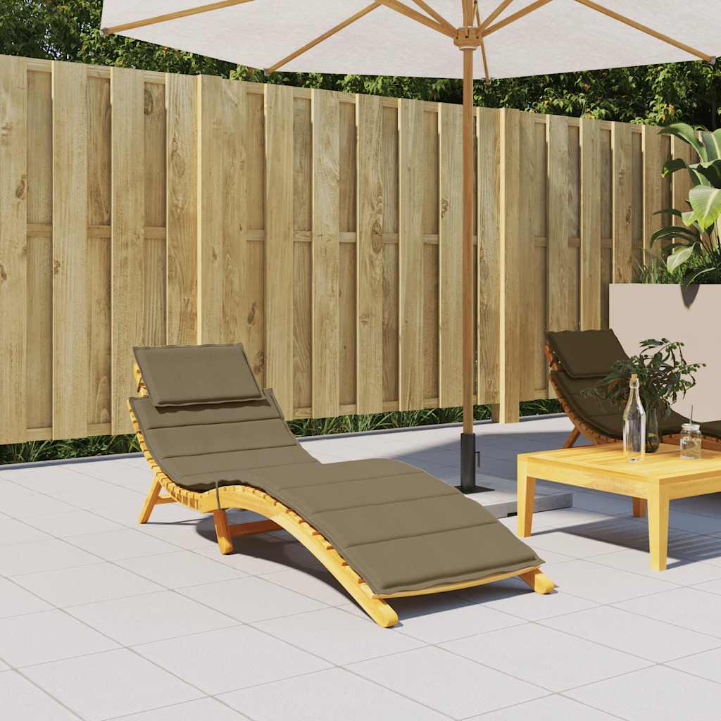 Μαξιλάρι Ξαπλώστρας Taupe 186x58x4 εκ. Ύφασμα - Pakobazaar