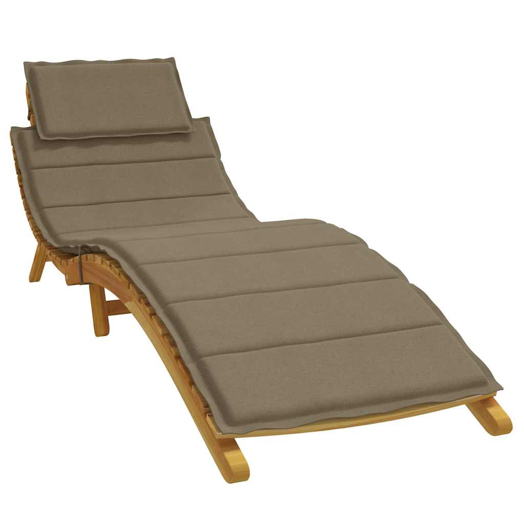 Μαξιλάρι Ξαπλώστρας Taupe 186x58x4 εκ. Ύφασμα - Pakobazaar
