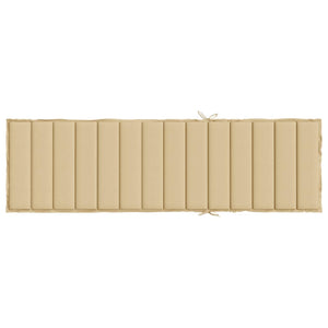 Μαξιλάρι Ξαπλώστρας Μπεζ 200x50x4 εκ. Ύφασμα - Pakobazaar