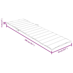Μαξιλάρι Ξαπλώστρας Κόκκινο 200x50x4 εκ. Ύφασμα