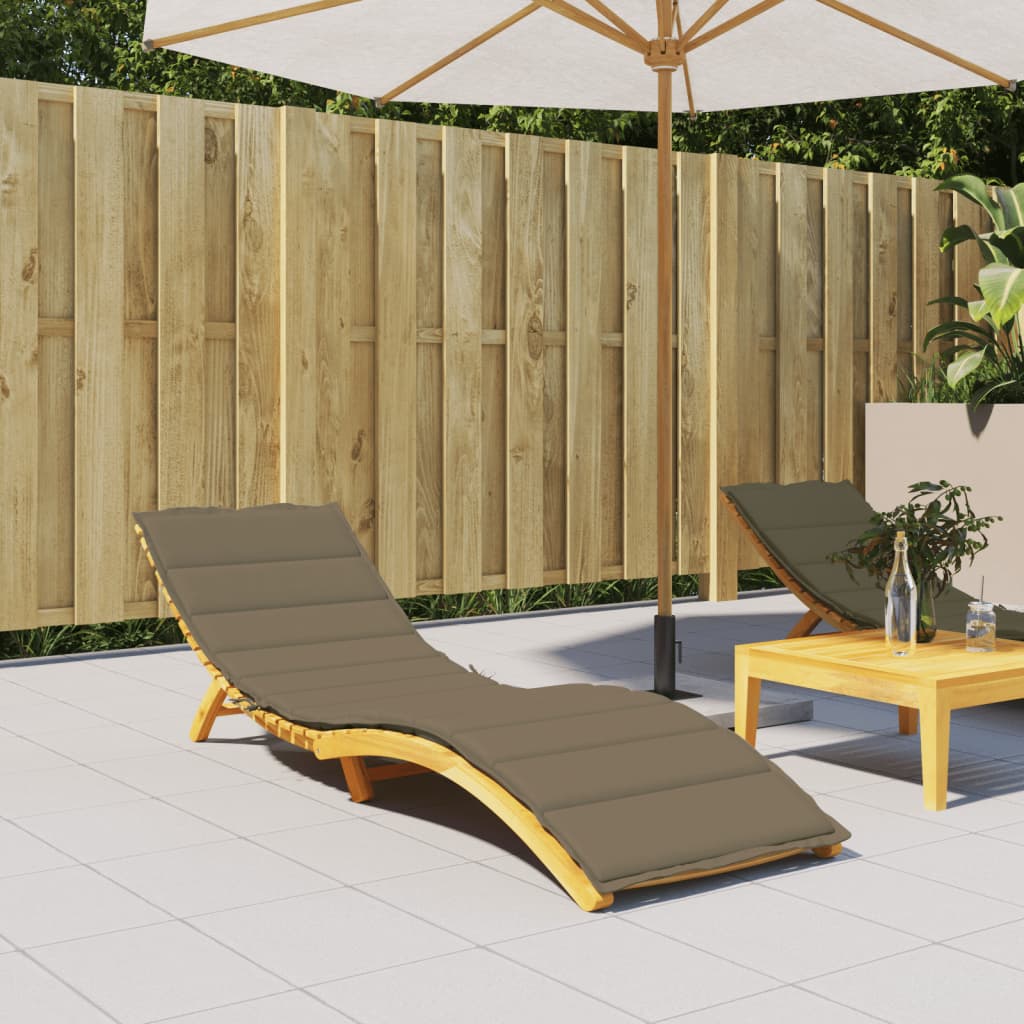 Μαξιλάρι Ξαπλώστρας Taupe 200x50x4 εκ. Ύφασμα - Pakobazaar