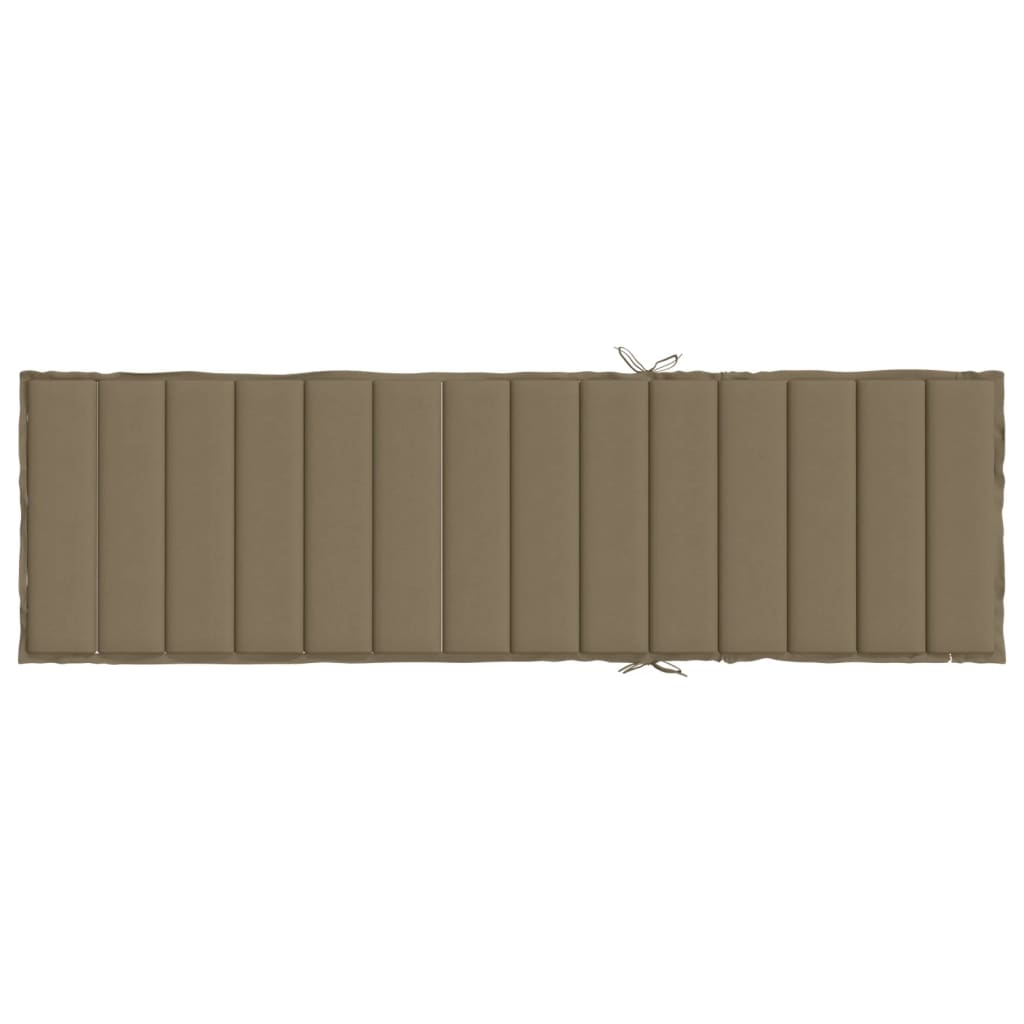 Μαξιλάρι Ξαπλώστρας Taupe 200x50x4 εκ. Ύφασμα - Pakobazaar