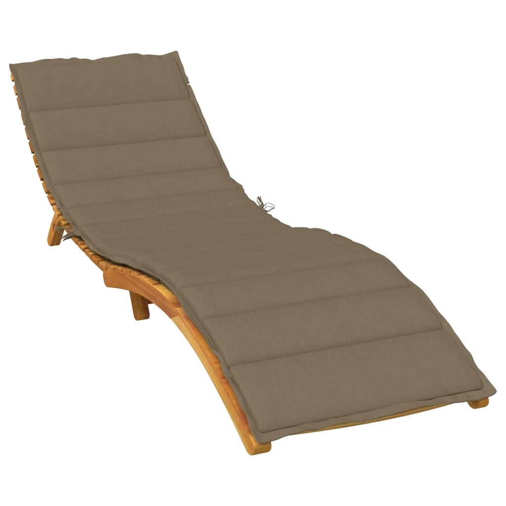 Μαξιλάρι Ξαπλώστρας Taupe 200x50x4 εκ. Ύφασμα - Pakobazaar