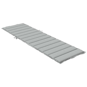 Μαξιλάρι Ξαπλώστρας Ανοιχτό Γκρι 200x60x4 εκ. Ύφασμα - Pakobazaar