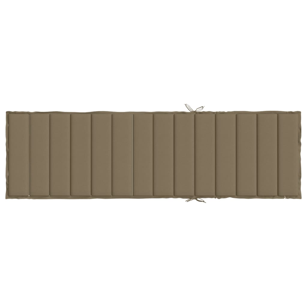Μαξιλάρι Ξαπλώστρας Taupe Μελανζέ 200x60x4 εκ. Ύφασμα - Pakobazaar