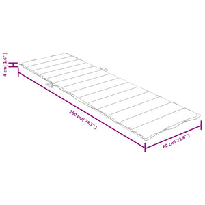 Μαξιλάρι Ξαπλώστρας Taupe Μελανζέ 200x60x4 εκ. Ύφασμα - Pakobazaar