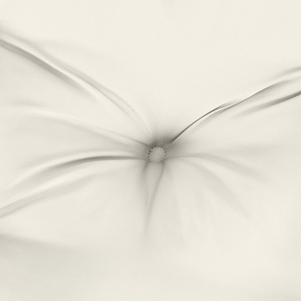 Μαξιλάρι Πάγκου Κήπου Κρεμ Μελανζέ 120x50x7 εκ. Ύφασμα