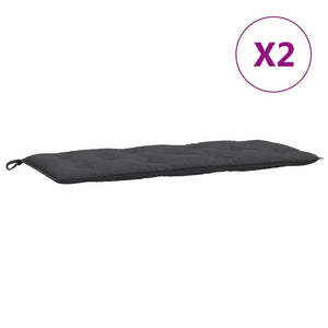 Μαξιλάρι Πάγκου Κήπου Ανθρακί Μελανζέ 120x50x7εκ. Ύφασμα