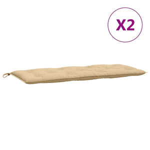 Μαξιλάρι Πάγκου Κήπου Μπεζ Μελανζέ 120x50x7 εκ. Ύφασμα