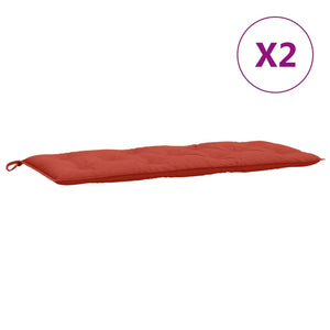 Μαξιλάρι Πάγκου Κήπου Κόκκινο Μελανζέ 120x50x7 εκ. Ύφασμα