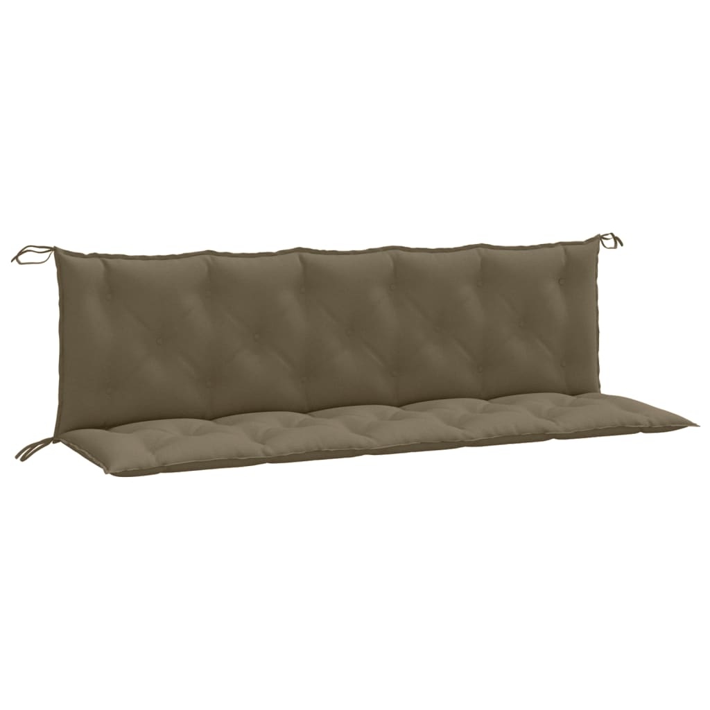 Μαξιλάρια Πάγκου Κήπου 2 τεμ. Taupe Μελανζέ 180x50x7 εκ. Ύφ.