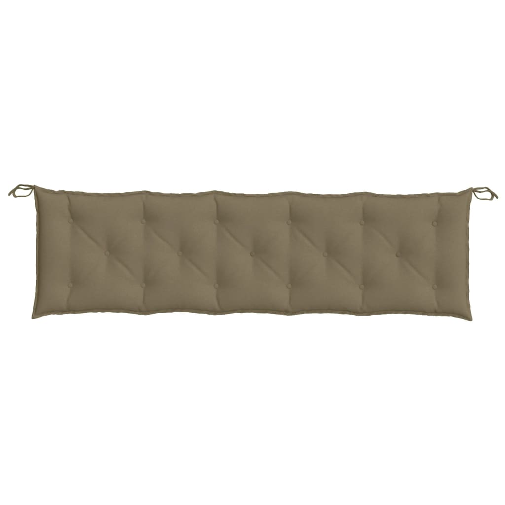 Μαξιλάρια Πάγκου Κήπου 2 τεμ. Taupe Μελανζέ 180x50x7 εκ. Ύφ.