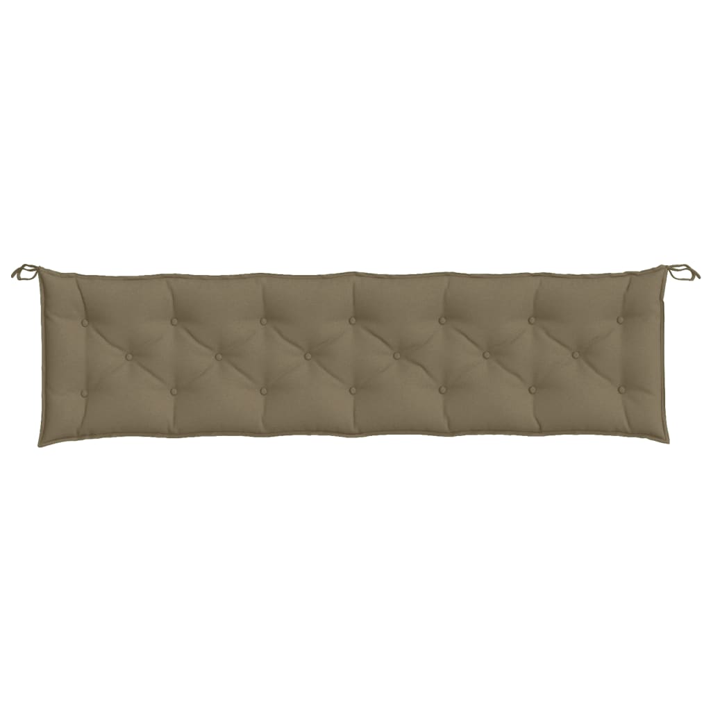 Μαξιλάρια Πάγκου Κήπου 2 τεμ. Taupe Μελανζέ 200x50x7 εκ. Ύφ. - Pakobazaar