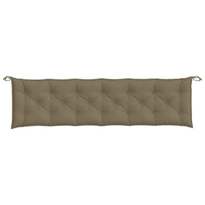Μαξιλάρια Πάγκου Κήπου 2 τεμ. Taupe Μελανζέ 200x50x7 εκ. Ύφ. - Pakobazaar