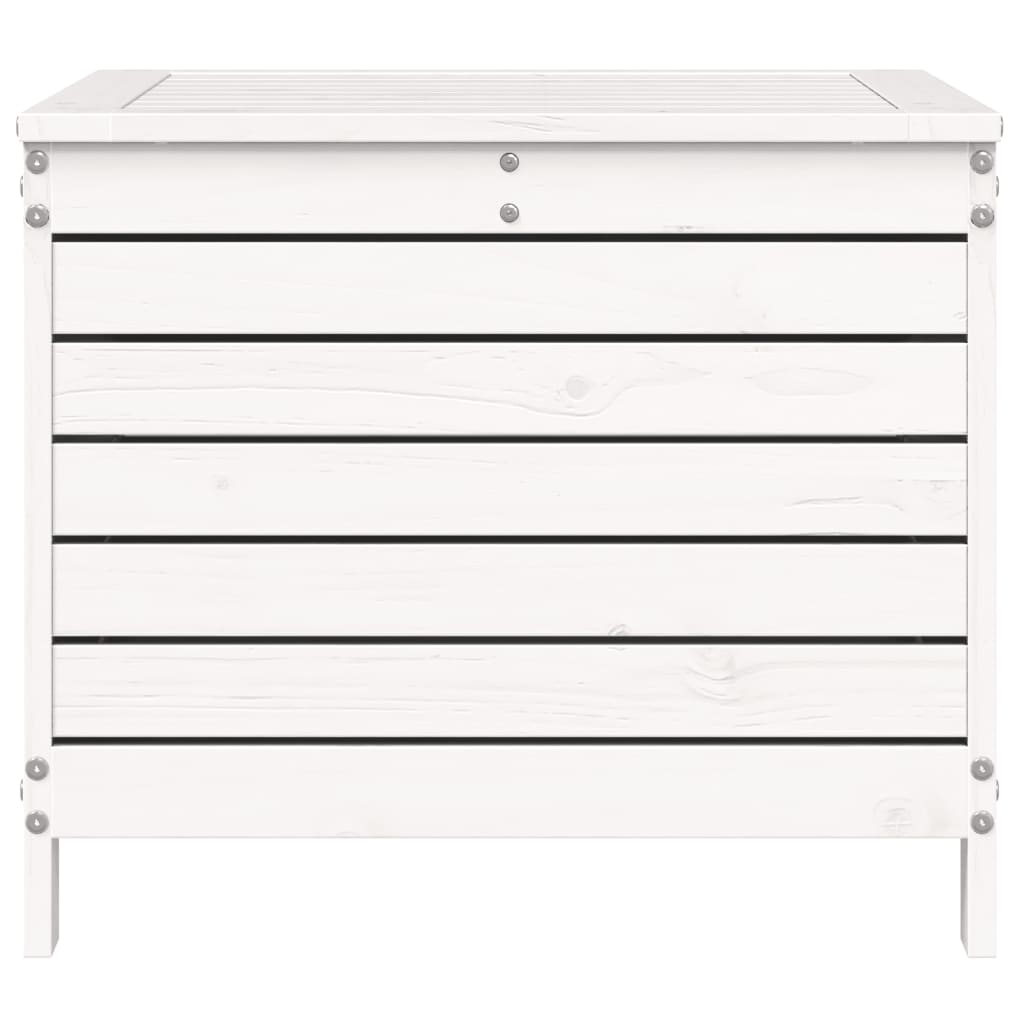 Υποπόδιο Κήπου Λευκό 62x63,5x53,5 εκ. από Μασίφ Ξύλο Πεύκου - Pakobazaar