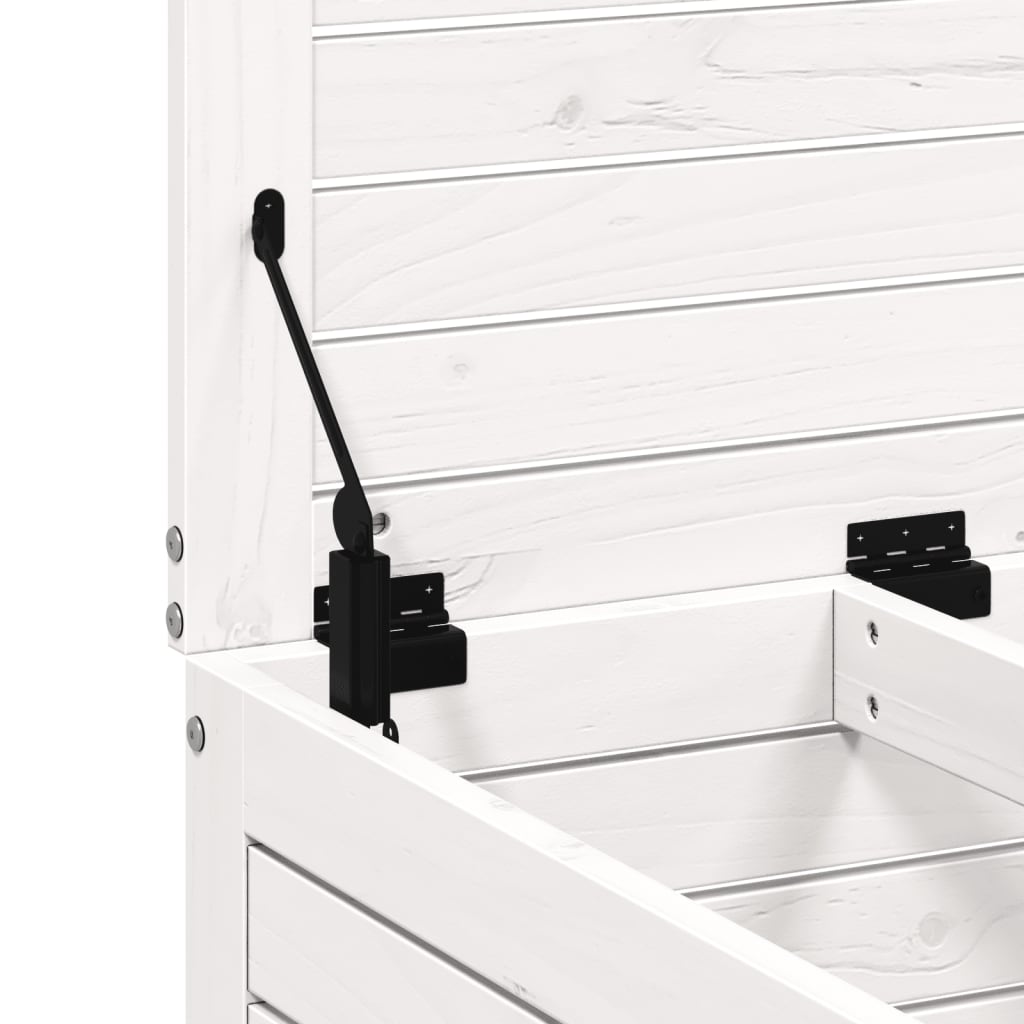 Υποπόδιο Κήπου Λευκό 62x63,5x53,5 εκ. από Μασίφ Ξύλο Πεύκου - Pakobazaar