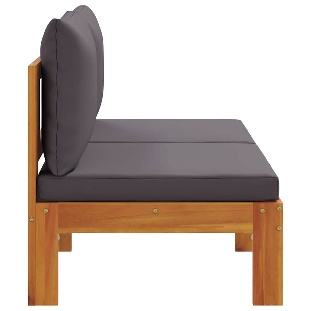 Καναπές Κήπου Χωρίς Μπράτσα Διθέσιος Μασίφ Ακακία + Μαξιλάρια - Pakobazaar