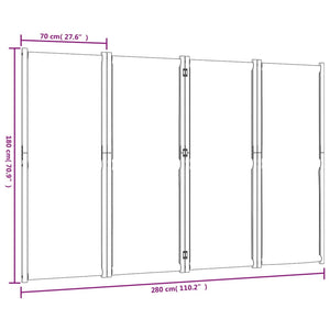 Διαχωριστικό Δωματίου με 4 Πάνελ Taupe 280 x 180 εκ. - Pakobazaar