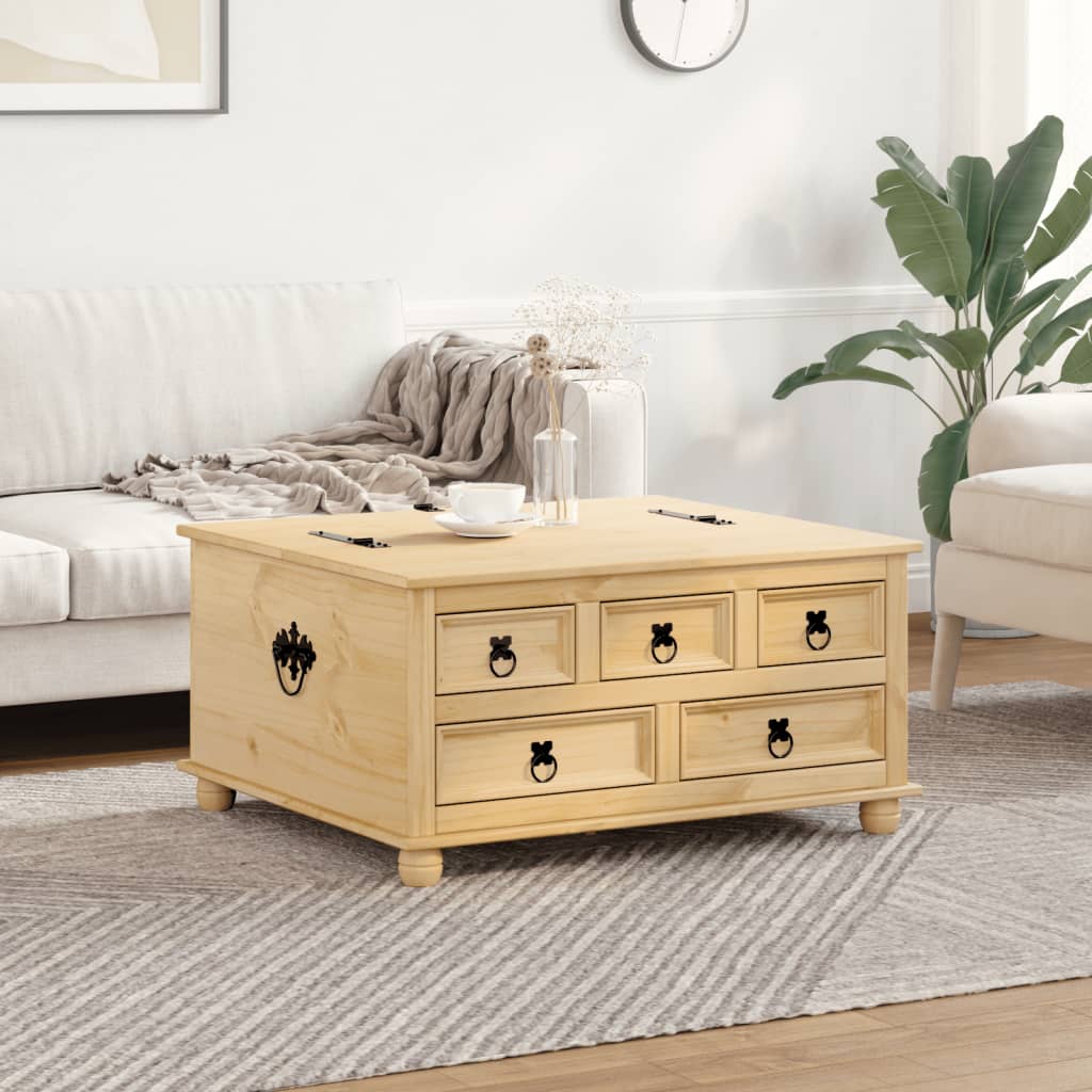 Κουτί Αποθήκευσης Corona 90 x 78 x 45 εκ. από Μασίφ Ξύλο Πεύκου