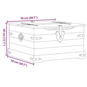 Κουτί Αποθήκευσης Corona 78 x 78 x 45 εκ. από Μασίφ Ξύλο Πεύκου - Pakobazaar