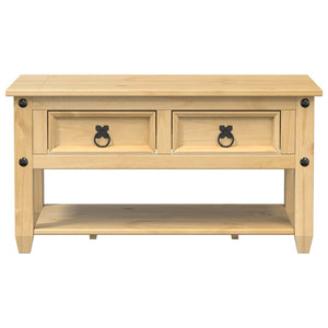 Τραπεζάκι Corona Με Συρτάρια 85x50x45 εκ. Μασίφ Ξύλο Πεύκου