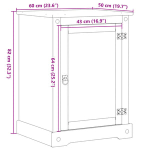 Έπιπλο HiFi Corona 60x50x82 εκ. από Μασίφ Ξύλο Πεύκου