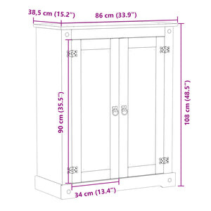 Παπουτσοθήκη Corona 86x38,5x108 εκ. από Μασίφ Ξύλο Πεύκου