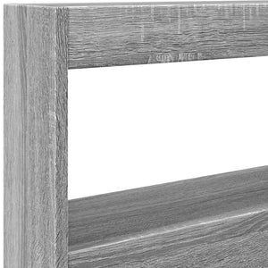 Κεφαλάρι με Αποθηκ. Χώρο & LED Γκρι Sonoma 100x17x102 εκ. - Pakobazaar