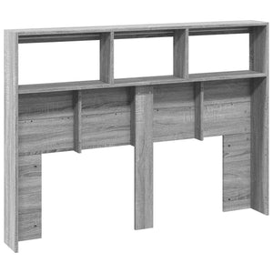 Κεφαλάρι με Αποθηκ. Χώρο & LED Γκρι Sonoma 140x17x102 εκ. - Pakobazaar