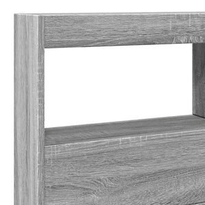 Κεφαλάρι με Αποθηκ. Χώρο & LED Γκρι Sonoma 140x17x102 εκ. - Pakobazaar