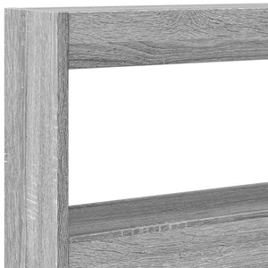 Κεφαλάρι με Αποθηκ. Χώρο & LED Γκρι Sonoma 180x17x102 εκ. - Pakobazaar