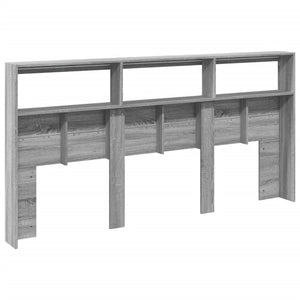 Κεφαλάρι με Αποθηκ. Χώρο & LED Γκρι Sonoma 200x17x102 εκ. - Pakobazaar