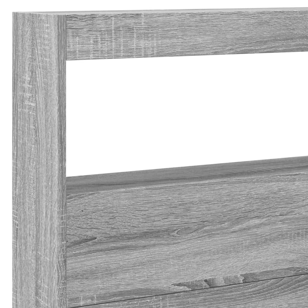 Κεφαλάρι με Αποθηκ. Χώρο & LED Γκρι Sonoma 220x17x102 εκ. - Pakobazaar