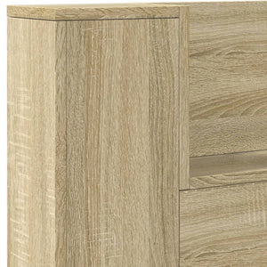 Κεφαλάρι με Αποθηκ. Χώρο & LED Sonoma Δρυς 220x16,5x103,5 εκ. - Pakobazaar