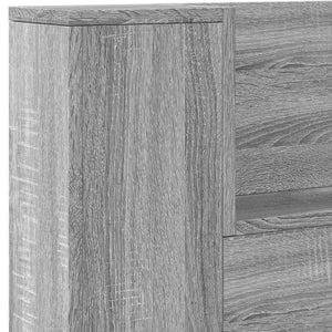 Κεφαλάρι με Αποθηκ. Χώρο & LED Γκρι Sonoma 220x16,5x103,5 εκ. - Pakobazaar